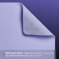 SteelSeries - QcK Cloth Gaming Mouse Pad (Medium) - Lavender - Back View