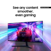 Samsung - 34” ViewFinity S5 Ultrawide QHD 100Hz AMD FreeSync Monitor with HDR10 (DisplayPort, HDM... - Back View