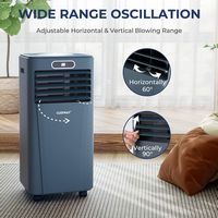 Costway 6000 BTU Portable Air Conditioner Cools up to 350 sq.ft w/ Remote Control 3-in-1 Air Cool... - Back View