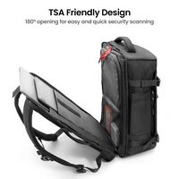 tomtoc - Navigator-T66 Laptop Travel Backpack, TSA Friendly Flight Approved Carry-on Luggage Week... - Back View