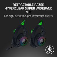 Razer - Kraken Kitty V3 Pro Wireless Over-the-Ear Gaming Headset for PC, Mac, PlayStation, Ninten... - Back View