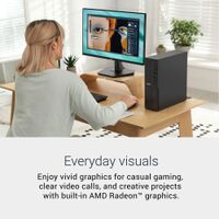 Dell - Slim Desktop - AMD Ryzen 100 Series 110 2025 - 8GB Memory - AMD Radeon 660M - 512GB Storag... - Back View
