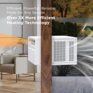 TCL - 550 Sq. Ft. 12,000 BTU Smart Inverter Window Air Conditioner with Supplemental Heat Functio... - Back View