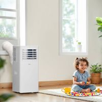 LG - 450 Sq. Ft. Smart Portable Air Conditioner 10,200 BTU - White - Back View