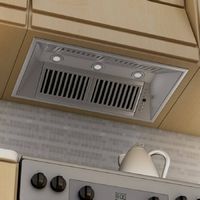 ZLINE - 46 inches - Externally Vented - Range Hood Insert - Brushed Stainless Steel - Back View