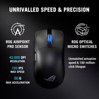 ASUS - ROG Harpe II Ace Ultralight Optical Gaming Mouse with ROG SpeedNova Wireless Technology - ... - Back View