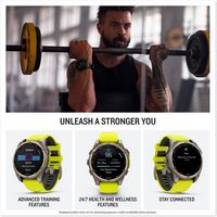 Garmin - fēnix 8 Solar Sapphire GPS Smartwatch 47mm Fiber-reinforced polymer - Titanium - Back View