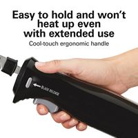 Hamilton Beach - Electric Knife Set with Storage Case - Black - Back View