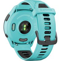 Garmin - Forerunner 265 GPS Smartwatch 46 mm Fiber-reinforced polymer - Black/Aqua - Back View