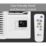 LG - 1,440 Sq.Ft. 23,000 BTU 230V Window Air Conditioner with Supplemental Heat Function - White - Back View