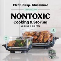 Ninja - Crispi® 4-in-1 Portable Glass Air Fryer Cooking System - Sage Green - Back View