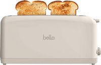 Bella - Fits-anywhere Kitchenware: 2-Slice Slim Toaster with Long Wide Slot - Oatmilk - Back View
