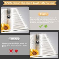 LOVMOR - 40 x 32 Inches Tempered Glass LED Bathroom Mirror with Anti-Fog & 3-Color Dimmable Light... - Back View