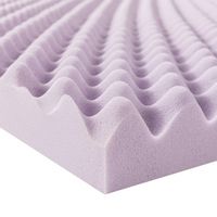 Bestier - 4 Inch Egg Crate Memory Foam Mattress Topper, Cooling Gel Infused Foam Mattress Topper ... - Back View