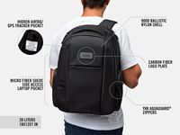 The Ridge Wallet - Commuter Backpack - Olive - Back View