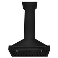 ZLINE - 30 inches - Convertible & Externally Vented - Wall Range Hood - Black stainless steel - Back View