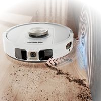 Shark - PowerDetect 2-in-1 Robot Vacuum and Mop with NeverTouch Pro Base - White - Back View