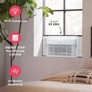 Frigidaire - 12,000 BTU 550 Sq. Ft. Smart Inverter Window Air Conditioner - White - Back View