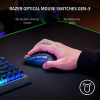 Razer - Naga V2 Pro MMO Wireless Optical Gaming Mouse with Interchangeable Side Plates in 2, 6, 1... - Back View