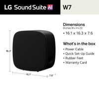 LG - Sound Suite W7 Wireless Subwoofer - Black - Back View