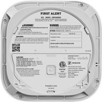 First Alert - Smoke and Carbon Monoxide Detector Battery Powered - White - Back View