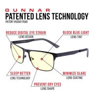 GUNNAR - Pendleton  Computer Glasses with Blue Light Reduction , Amber Lenses - Slate - Back View