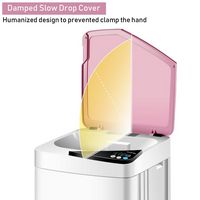 Costway - Full-Automatic Washing Machine 7.7 lb. Washer/Spinner Germicidal UV Light Pink - Pink a... - Back View