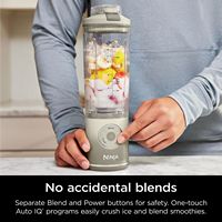 Ninja - Blast Max Portable Blender with 22oz Twist & Go Vessel - Cream - Back View