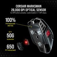 CORSAIR - M65 Ultra Wireless Optical Gaming Mouse with Slipstream Technology - Wireless - Black - Back View