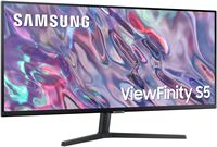 Samsung - 34” ViewFinity S5 Ultrawide QHD 100Hz AMD FreeSync Monitor with HDR10 (DisplayPort, HDM... - Back View