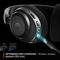 SteelSeries - Arctis Nova 3X Wireless Gaming Headset for Xbox, PlayStation, PC, Mobile, Handhelds... - Back View