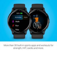 Garmin - Venu 3 GPS Smartwatch 45 mm Fiber-reinforced polymer - Stainless Steel and Black - Back View