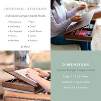 LapGear - Acacia Wood Easel Lap Desk with Storage (Fits up to 15