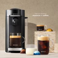Nespresso - VertuoPlus Deluxe Coffee & Espresso Single-Serve Machine with Chrome Detailing - Pian... - Back View