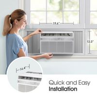 LG - 450 Sq. Ft. 10,000 BTU Smart Window Air Conditioner - White - Back View