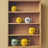 Room Copenhagen - LEGO: Classic Yellow Minifigures Silly Ceramic Mug, 17.9oz - Back View