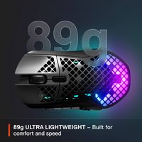 SteelSeries - Aerox 9 Wireless Ultra Lightweight Honeycomb Water Resistant RGB Optical Gaming Mou... - Back View