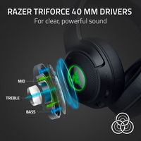 Razer - Kraken Kitty V2 Wireless Gaming Headset for PC, Mac, Mobile, and Tablet - Black - Back View