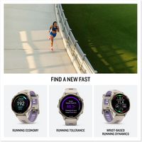 Garmin - Forerunner 970 GPS Smartwatch 47 mm Titanium - Titanium with Whitestone Case - (2025) - Back View