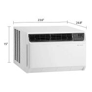 LG - 550 Sq. Ft. 12,000 BTU Smart Inverter Window Air Conditioner - White - Back View