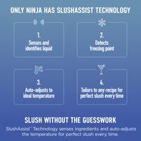 Ninja - SLUSHi Max Smart Frozen Drink Maker 150 oz - Blue & Peach - Back View