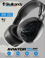 Skullcandy - Aviator 900 ANC Wireless Noise Cancelling Over-Ear Headphones - Black - Back View