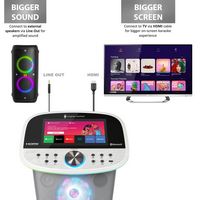Singing Machine - Platinum Plus Wi-Fi Karaoke Machine, Music Streaming Apps, Bluetooth, 22 Voice ... - Back View