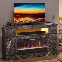 Bestier - Electric Fireplace TV Stand for TVs up to 70