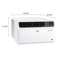 LG - 450 Sq. Ft. 10,000 BTU Smart Inverter Window Air Conditioner - White - Back View