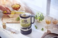 KitchenAid - 5-Cup Food Chopper with Multi-Purpose Blade and Whisk Accessory, Matte - Black - Back View