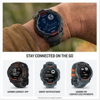 Garmin - Instinct 3 Solar GPS Smartwatch 45 mm Fiber-reinforced Polymer - Twilight with Twilight ... - Back View