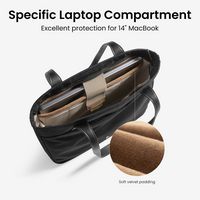tomtoc Laptop Tote Bag for Women, Laptop Work Shoulder Bag with Device Compartment fits up to 14 ... - Back View