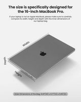 tomtoc - Voyage-A10 Slim Laptop Sleeve for 16-inch MacBook Pro M4/M3/M2/M1 Pro/Max 2024-2019, Min... - Back View