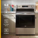 Whirlpool - 5.3 Cu. Ft. Freestanding Electric Range with Air Cooking Technology, No Preheat Air F... - Back View